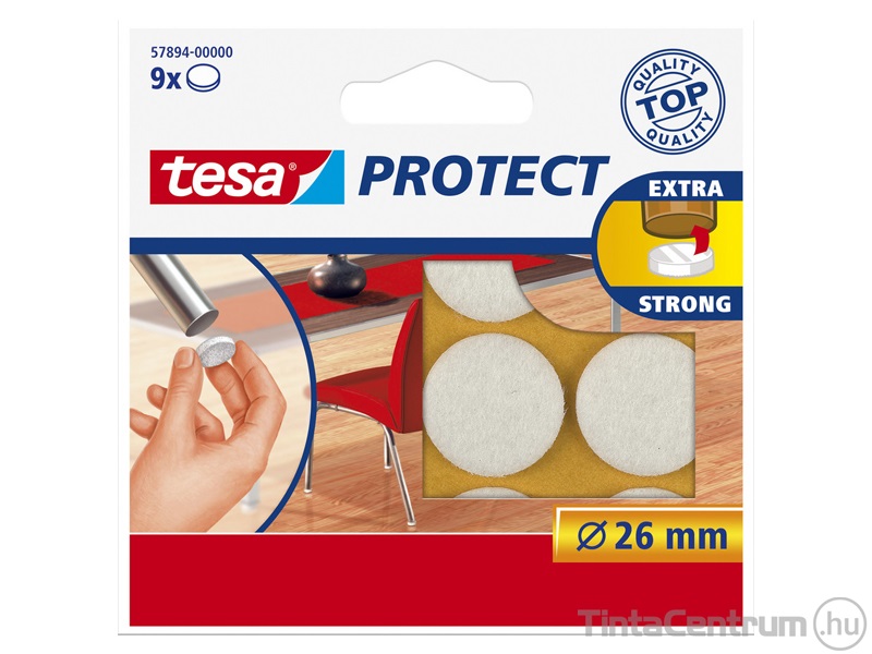 Filckorong, karcolásgátló, 26mm, TESA "Protect®", fehér 9db/csomag