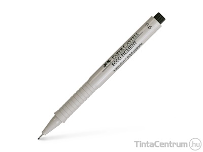 Filctoll, 0,6mm, FABER-CASTELL "Ecco-Pigment", fekete