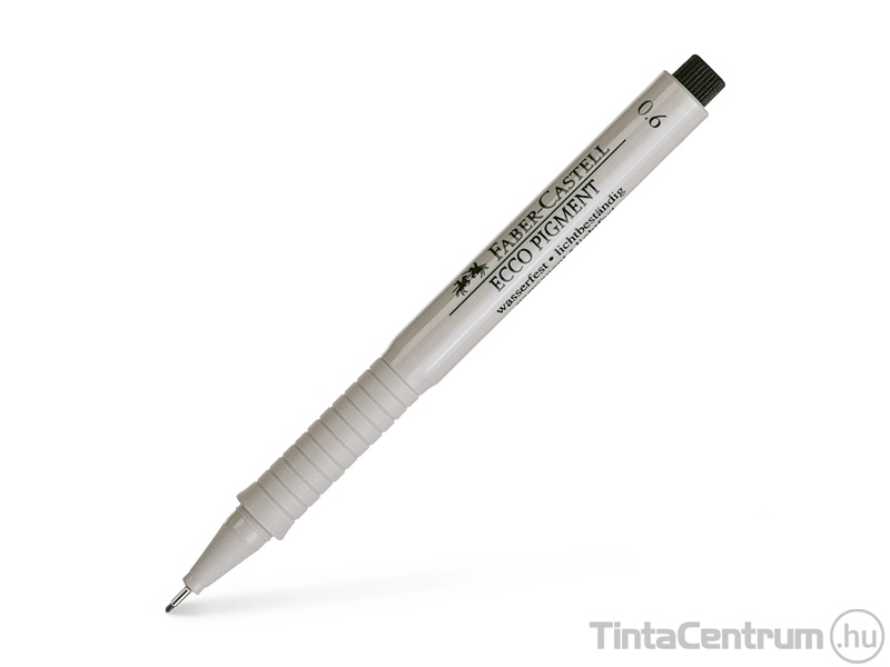 Filctoll, 0,6mm, FABER-CASTELL "Ecco-Pigment", fekete