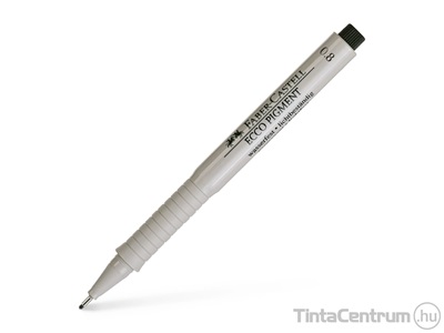 Filctoll, 0,8mm, FABER-CASTELL "Ecco-Pigment", fekete