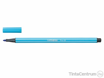 Filctoll, 1mm, STABILO "Pen 68", azúrkék