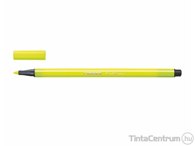 Filctoll, 1mm, STABILO "Pen 68", neon sárga