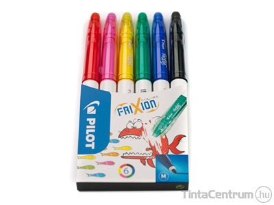 Filctoll készlet, 0,39-0,7mm, törölhető, PILOT "Frixion Colors", 6 különböző szín