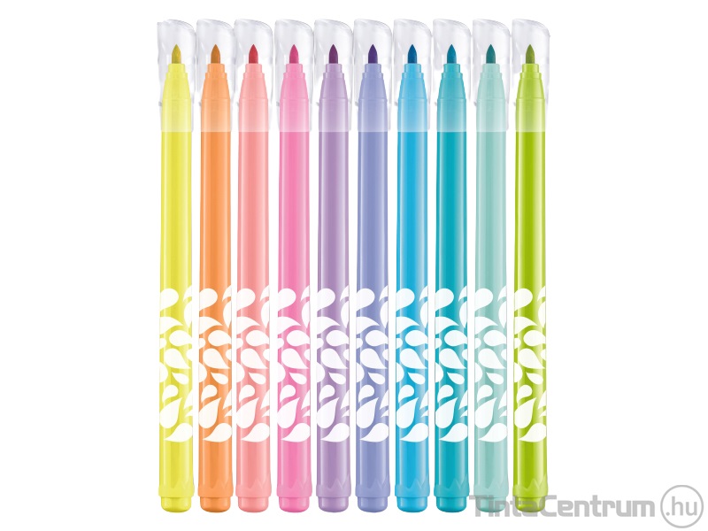 Filctoll készlet, 2,8mm, kimosható, MAPED "Color`Peps Pastel", 10 különböző pasztell szín