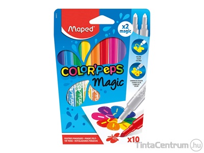 Filctoll készlet, 3,6mm, MAPED "Color`Peps Magic", 8+2 különböző szín