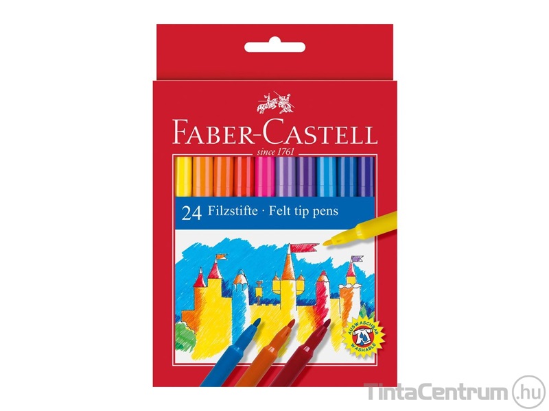 Filctoll készlet, FABER-CASTELL, 24 különböző szín