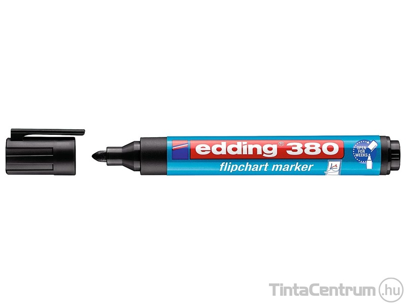 Flipchart marker, 1,5-3mm, kúpos, EDDING "380", fekete