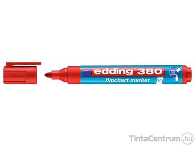 Flipchart marker, 1,5-3mm, kúpos, EDDING "380", piros