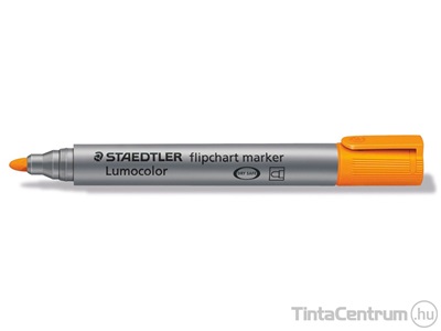 Flipchart marker, 2mm, kúpos, STAEDTLER "Lumocolor 356", narancssárga