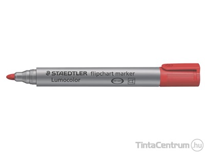 Flipchart marker, 2mm, kúpos, STAEDTLER "Lumocolor 356", piros