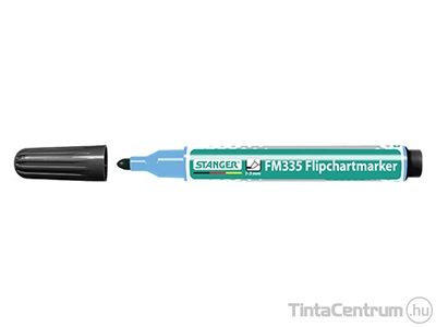 Flipchartmarker, 1-3 mm, kúpos, STANGER "FM335", fekete