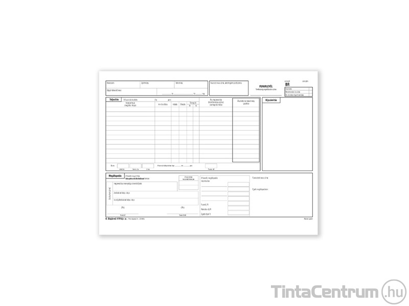 Fuvarlevél, A4, fekvő, 50x3lap, D.GEPJ.17/V/UJ