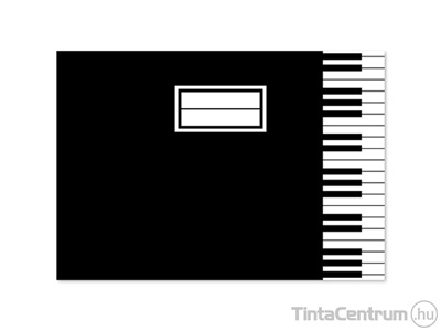 Füzet, tűzött, kotta, hangjegy, 32lap, PD