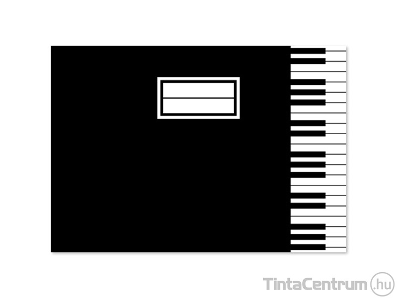 Füzet, tűzött, kotta, hangjegy, 32lap, PD