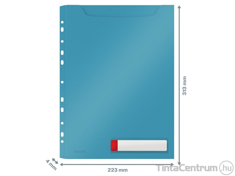 Genotherm, A4, maxi, lefűzhető, 200mn, LEITZ "Cosy Privacy", nyugodtkék 3db/csomag