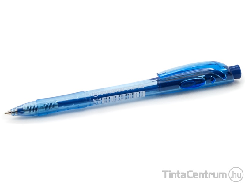 Golyóstoll, 0,38mm, nyomógombos, STABILO "Liner 308", kék