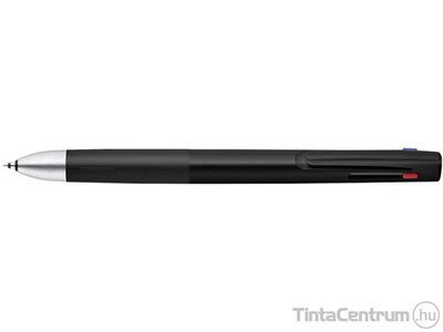 Golyóstoll, 0,24 mm, nyomógombos, háromszínű, fekete tolltest, ZEBRA "bLen 3C"