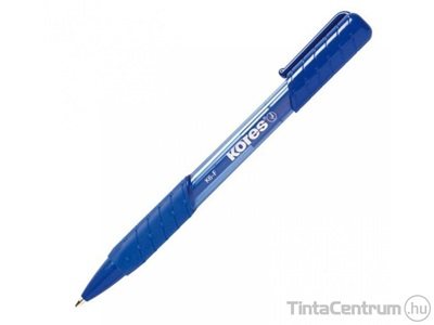 Golyóstoll, 0,5mm, nyomógombos, KORES "K6-F", kék