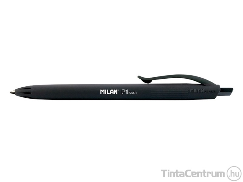 Golyóstoll, 0,5mm, nyomógombos, MILAN "Touch P1", fekete