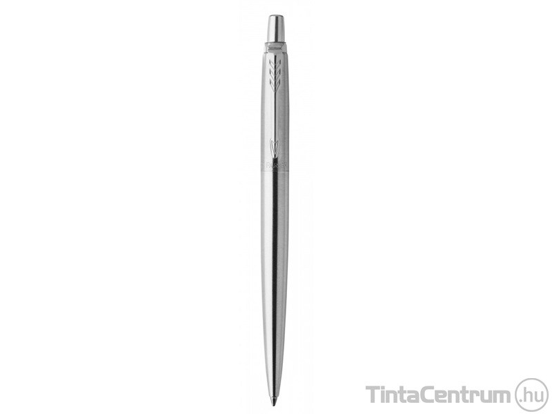Golyóstoll, 0,7mm, ezüst színű klip, rozsdamentes acél tolltest, PARKER "Royal Jotter", kék