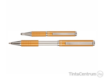 Golyóstoll, díszdobozban, metál arany tolltest, ZEBRA "SL-F1", kék
