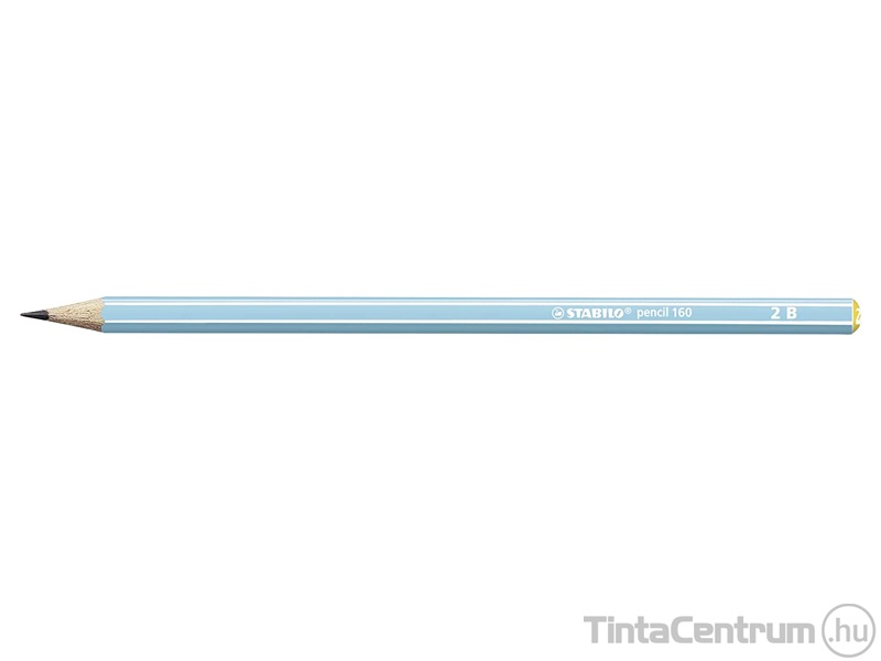 Grafitceruza, 2B, hatszögletű, STABILO "Pencil 160", kék