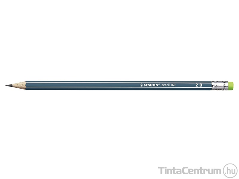Grafitceruza, 2B, hatszögletű, STABILO "Pencil 160", olajzöld