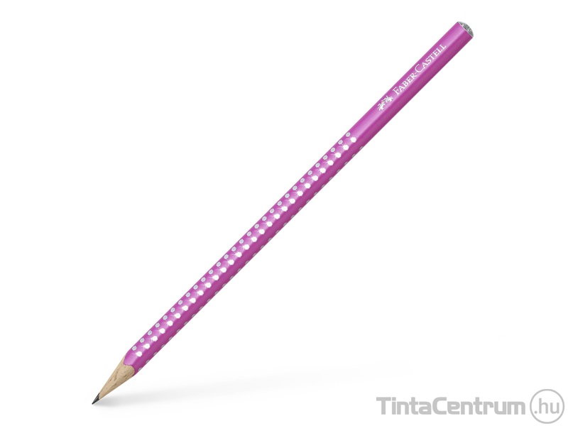 Grafitceruza, B, háromszögletű, FABER-CASTELL "Sparkle Pearl", gyöngyházfényű pink