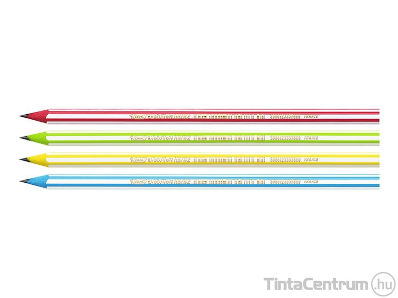 Grafitceruza, HB, hatszögletű, BIC "Eco Evolution 646", csíkos