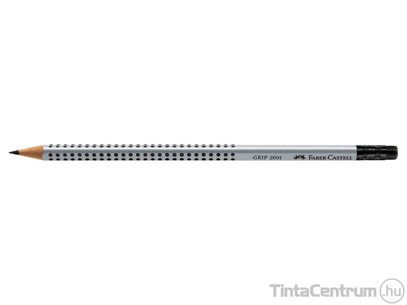 Grafitceruza radírral, B, háromszögletű, FABER-CASTELL "Grip 2001"