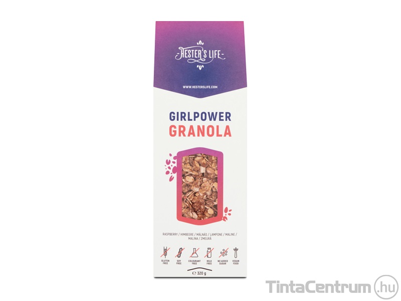 Granola, 320g, HESTER`S LIFE "Girlpower", málnás