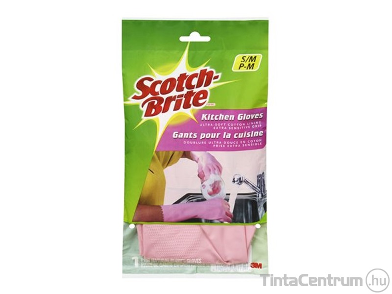 Gumikesztyű, 8-as méret, 3M "Scotch-Brite"