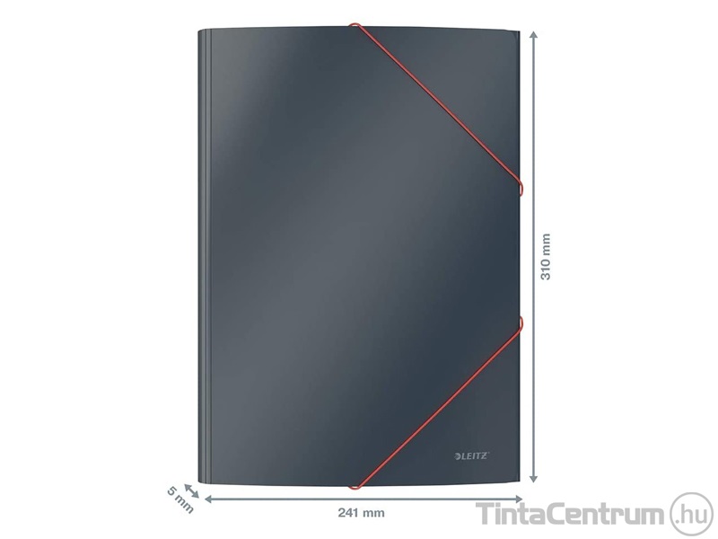 Gumis mappa, A4, karton, 15mm, LEITZ "Cosy", bársonyszürke