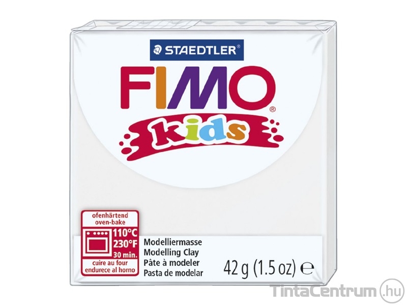 Gyurma, 42g, égethető, FIMO "Kids", fehér