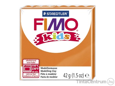 Gyurma, 42g, égethető, FIMO "Kids", narancssárga