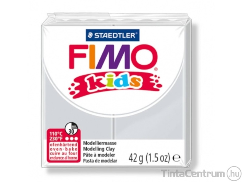 Gyurma, 42g, égethető, FIMO "Kids", világosszürke