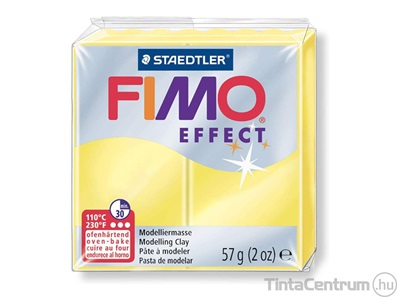 Gyurma, 56g, égethető, FIMO "Effect", áttetsző sárga