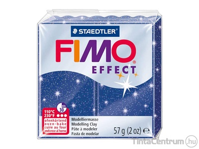 Gyurma, 56g, égethető, FIMO "Effect", csillámos kék