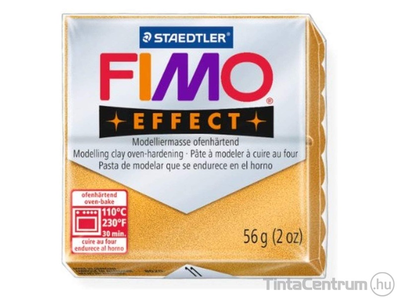 Gyurma, 56g, égethető, FIMO "Effect", metál arany