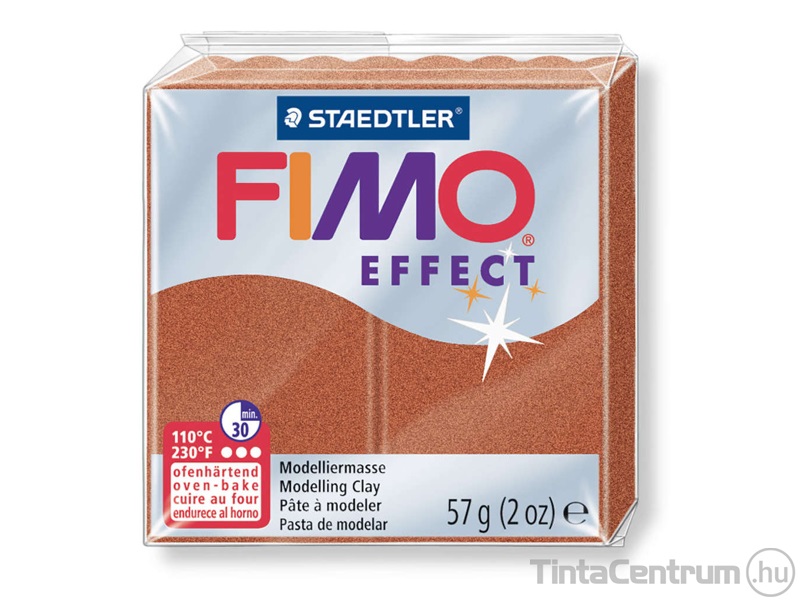 Gyurma, 56g, égethető, FIMO "Effect", metál vörösréz