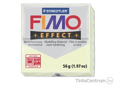 Gyurma, 56g, égethető, FIMO "Effect", sötétben világító