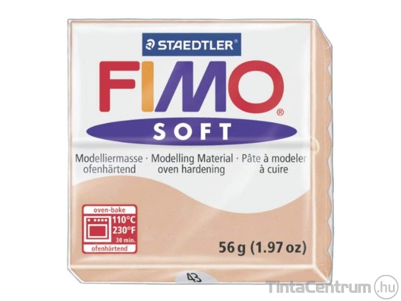 Gyurma, 56g, égethető, FIMO "Soft", bőrszín