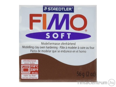 Gyurma, 56g, égethető, FIMO "Soft", csokoládé