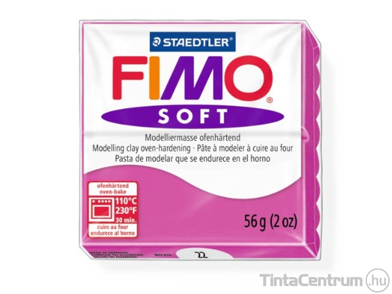 Gyurma, 56g, égethető, FIMO "Soft", málna