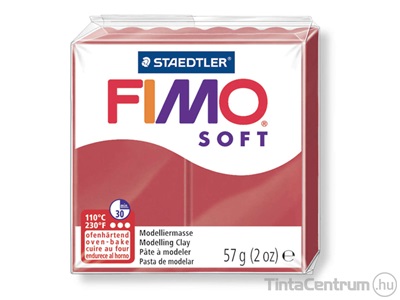 Gyurma, 56g, égethető, FIMO "Soft", meggy piros