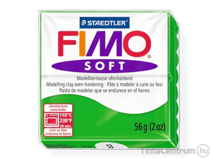 Gyurma, 56g, égethető, FIMO "Soft", trópusi zöld