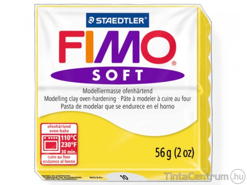 Gyurma, 56g, égethető, FIMO "Soft", citromsárga