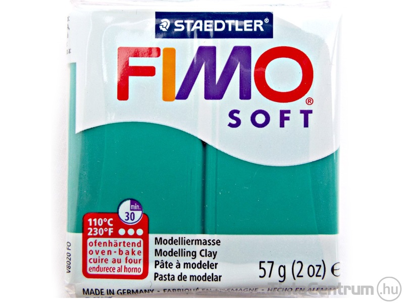 Gyurma, 56g, égethető, FIMO "Soft", smaragdzöld