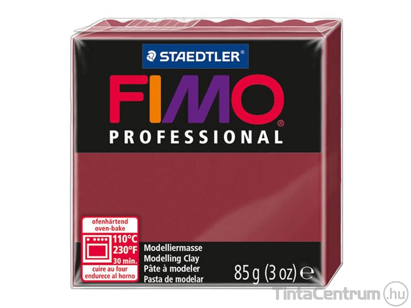 Gyurma, 85g, égethető, FIMO "Professional", bordó