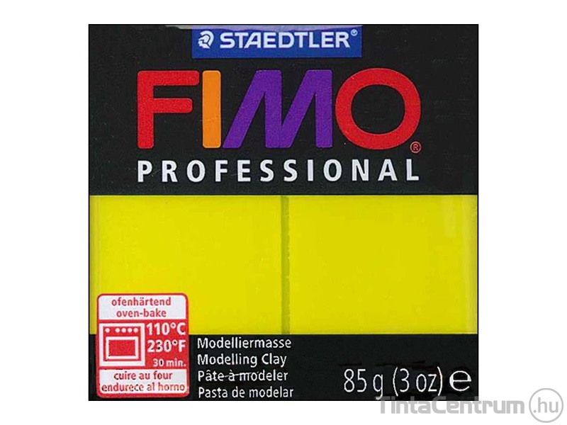 Gyurma, 85g, égethető, FIMO "Professional", sárga